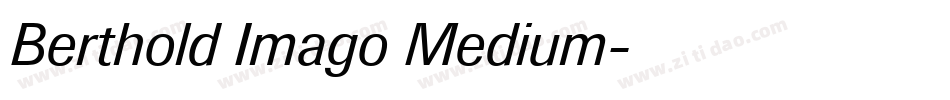 Berthold Imago Medium字体转换